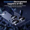 UniqueMe Compatible for 3 Pack iPhone 17 Pro Max Camera Lens Protector - [Drop Protection] Anti Scratch Full-Coverage Tempered Glass Camera Cover Screen [Periodic Quality Upgrading] (Transparent)