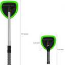 Desin Windshield Cleaning Tool, Car Window Cleaner Windshield Cleaner with 4 Reusable and Washable Microfiber Pads and Extendable Handle Auto Inside Glass Wiper Kit (Green)