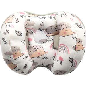 KAKIBLIN Baby Support Pillow, Head and Neck Support, 2 in 1 Banana Neck Pillow for Baby Newborn, Adjustable Head Pillows for Kids Toddler (Hedgehog)