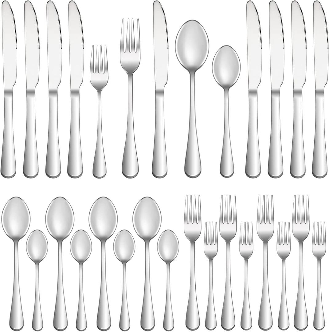 20 Piece Silverware Set Service for 4,Premium Stainless Steel Flatware Set,Mirror Polished Cutlery Utensil Set,Durable Home Kitchen Eating Tableware Set,Include Fork Knife Spoon Set,Dishwasher Safe 20 Piece Silverware Set Service for 4,Premium Stainless Steel Flatware Set,Mirror Polished Cutlery Utensil Set,Durable Home Kitchen Eating Tableware Set,Include Fork Knife Spoon Set,Dishwasher Safe
