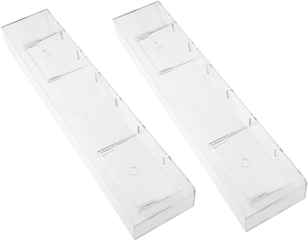 Luxshiny 2Pcs Acrylic Vinyl Record Holder Mount Storage Shelf for Albums and Magazines Music Enthusiasts and Home Decor Lovers