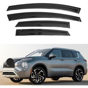 IG Window Visors Fit for 2022-2026 Mitsubishi Outlander, Out-Channel Rain Guards Vent Wind Deflectors 4PC, Car Accessories for 22-26 Outlander
