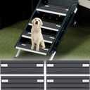 RV Step Covers  4 Pack Camper Step Covers Deck, Slip Resistant EVA Foam RV Step Carpet, Customizable RV Stair Rug for Trailer, Easy to Install, Durable & Cleanable  Modern Grey, 24 x 7.5 inch