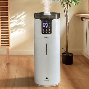 Humidifiers for Home Large Room Wholehouse Humidifier 2000 sq. ft 4.2 Gal 16L, 360 Nozzles Cool Mist Ultrasonic, Top Fill Tower Humidifier for Office Greenhouse with Pipe, Night Light
