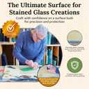 Homasote Board For Stained Glass Work Surface | 24'' x 24'' Homasote Stained Glass Cutting Board | Heat Resistant Stained Glass Cutting Mat | Stained Glass Supplies For Table And Glass Protection