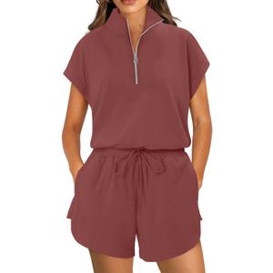 KISSMODA Two Piece Sets for Women Sweatsuit Casual Tracksuits Short Sleeve Tops and Shorts 2025 Lounge Outfits, Medium