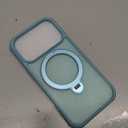 PIXIU 360Spin Magnetic Stand for iPhone 17 Pro Case with Invisible Kickstand Rotatable,[Fit for Magsafe] Slim Cute Matte Translucent Military Grade Shockproof Phone Cover 6.3 inch-Teal