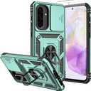 for Galaxy A36 5G Phone Case,Galaxy A36 5G Case,with Screen Protectors and Camera Cover,[Military Grade] 16ft.Drop Tested Cover with Magnetic Kickstand Protective Case for Samsung A36 5G, Green