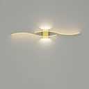 Modern Wall Light Fixtures, 24W Dimmable LED Wall Sconce, Indoor Wall Lamp for Hallway, Wall Mounted Lamp Fixture, Black Bathroom Vanity Light for Living Room Bedroom Stairs (Gold)