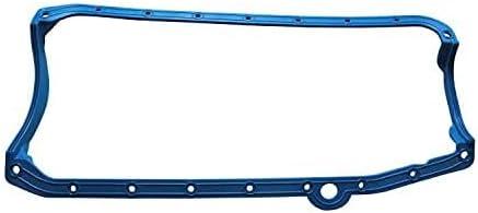 SBC Blue Oil Pan Gasket Steel Core Rubber Replacement Compatible for 305 350 Small Block Chevy 86-95
