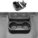 Jimen for Bronco Cup Holder, Rear Dual Cup Holder Back Seat Drink Holder Organizer Storage Tray Compatible with Ford Bronco 4 Door 2021-2023