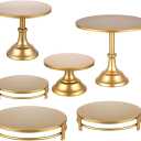 6 Pcs Gold Cake Stand Set with Pedestal, Dessert Table Display Set 8/10/12 in Gold Cupcake Stand Metal Dessert Stand for Wedding, Birthday, Party Decorations