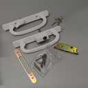 ACEPLANET Offset Position Keyed Sliding Patio Door Handleset with Mortise Lock, 45 Keyway, 3-15/16" H.C., Fits 1-3/8" to 2" Thick Doors, Non-Handed, White Diecast