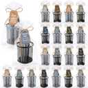 Pasimy 24 Sets Employee Appreciation Gifts Bulk Inspirational Ballpoint Pens Pencil Holder Cups with Thank You for Being Awesome Cards Gift Bags for Coworker Teacher Office Staff Nurse (Black Silver)