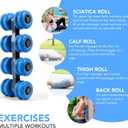 THOREX 8-Wheel Back Massager and Neck Knot Remover - Chiropractor Approved Manual Deep Tissue Massage Tool for Upper Back, Trapezius Pain Relief and Trigger Point Therapy - Self Recovery Muscle Stick