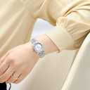 Szaikyri Classic Watch for Women with Solid Stainless Steel Band and Calendar Water Resistant
