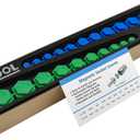 21 Pcs New SAE and Metric Magnetic Socket Inserts Tool Set, 5/16" - 7/8", 8mm - 19mm Universal Magnetic Socket Insert