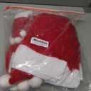 Keanoo Christmas Chair Covers, 6 PCS Santa Hat Chair Covers with 6 Pcs Silverware Holders for Christmas Decoration, Chistmas Chairs Back Cover Set for Dinning Chairs Slipcovers, Xmas Party Decor Set