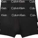 Calvin Klein Men's Ultra Soft Modern Modal Trunk (Medium, 1 Black, 1 Blue Shadow, 1 Grey Heather)