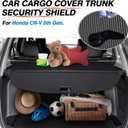 Powerty Retractable Cargo Cover for 2017-2022 Honda CRV-Canvas Texture Trunk Cover Privacy Screen Rear Security Shade for CR-V Accessories (Not for Honda HRV)