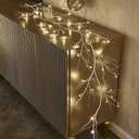 LITBLOOM Lighted Birch Garland Battery Operated with 8 Functions 48 Multi-Color and Warm White Lights, Pre-lit Twig Vine Lights 6FT for Home Bedroom Wall Mantle Decoration