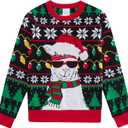 BFUSTYLE Boys Sweaters Brown Warm Kids Xmas Sweater Girls Knit Pullover Long Sleeve Sweatshirt Size 8-10