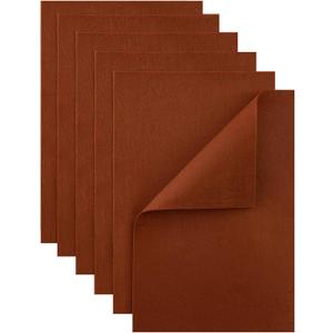 HaoFeiJH Brown Felt Fabric Sheets - 6PCS Felt Squares - 8x12 1 Colors Soft Felt Squares, 1.5mm for Sewing, Patchwork, Decoration, Embroidering, Book, DIY Craft