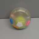 Dog Toy Ball with Handle, Toss and Fetch Play, Interactive Ball for Dogs Playing, Squeaky Floating (Transparent)