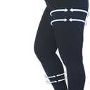 Plus Size 4XL Medical Compression Pantyhose for Women & Men, 20-30 mmHg Graduated Compression Leggings, Opaque Footless Waist High Compression Stockings for Edema, Varicose Veins, Flight, DVT, Black