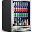 Kalamera 24 inch Beverage Refrigerator - 154 Cans Capacity Beverage Cooler- Fit Perfectly into 24" Space Built in Counter or Freestanding - for Soda, Water, Beer or Wine - For Kitchen, Bar or Office