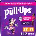 Pull-Ups Girls' Potty Training Pants, Size 3T-4T Training Underwear (32-40 lbs), 112 Count