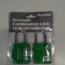 Puroma 2 Pack Combination Lock for Locker 4 Digit Outdoor Waterproof Padlock for School, Gym, Sports, Fence, Toolbox, Gate, Case, Outdoor, Hasp Storage, Cabinets (Green)