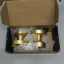 Gold Interior Door Knobs, Non Locking Door Handles for Closet, Heavy Duty Door Knob with Round Rosette