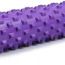 Prosource Sports Medicine Foam Roller 13" X 6" With Grid For Deep-Tissue Massage And Trigger-Point Muscle Therapy, Purple