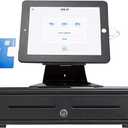 Desktop Anti-Theft Security Kiosk POS Stand Holder Enclosure for 10.2" 20212020 2019 iPad 7th 8th 9th Gen, Flip & 360 Swivel Design