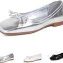 SM New York Zion Silver Women's Flats Shoes Size 9