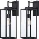 2 Pack 22 Inch Dusk to Dawn Wall Light, 22” Dusk to Dawn Outdoor Light Fixture Large Size Outdoor Wall Lantern Sconce Outdoor Porch Light with Photocell Sensor