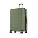OLIXIS 3-Piece Luggage Set, Carry On Suitcases with Spinner Wheels, Expandable Travel Luggage with TSA Approved Lock & ABS Hard Shell, Olive Green, 20/24/28 Inch