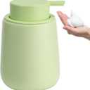 2 x Soap Foaming Dispenser Ceramic with Easy-to-Press Pump Hand Foam Dispenser for Shampoo Bathroom Kitchen 12 oz