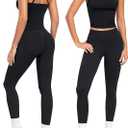 2 Piece Workout Sets for Women Halter Neck Cross Back Tank Top Macthing High Waist Leggings Sets Gym Outfits (Small, Black)