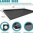 ROYXEN Washer Dryer Countertop, Laundry Countertop Solid Wood Core, Countertop for All Front-Loaded Washing Machine and Dryer, Extra Room for Laundry Room, Black