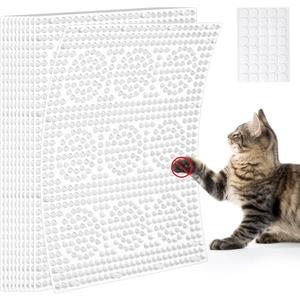 Uross Scat Mat for Cats -8 PCS Deterrent Mat with Spikes Indoor Cat Repellent Mat Outdoor Scat Spikes Mat Indoor Cat Countertop Deterrent Keep Cats Off Counter