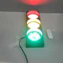 yeesport Traffic Light Wall Lamp, Retro Traffic LED Light with Remote Controller, Kids Bedroom Stop Light, Room Decor Light, Vintage Fun Signal Light for Bedroom, Living Room, Club, Bar, Pub (1)