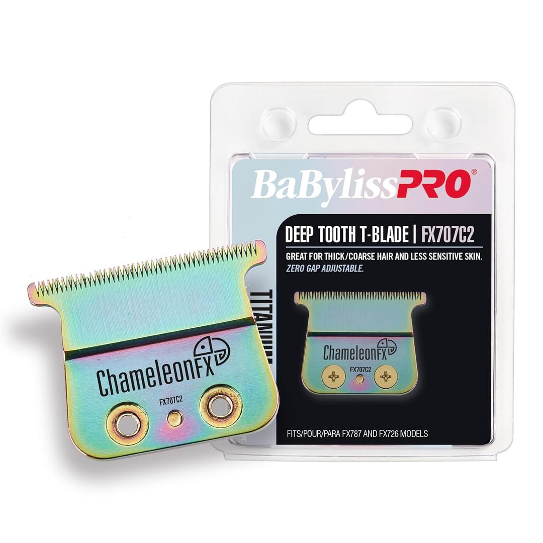 BaBylissPRO Replacement Blades, Deep-Tooth T-Blades for Outlining Hair Trimmers (FX787, FX799) and LoPROFX Trimmers (FX726, FX729)