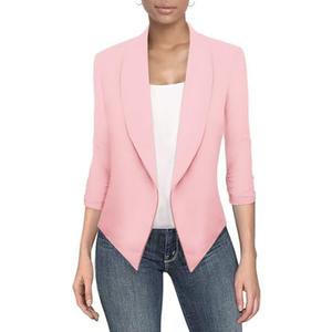 Hybrid & Company Versatile and Modern Women's Nylon Ponte De Roma Open Blazer Jacket S