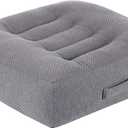 WSGJHB Large Seat Cushion, Extra Thick Booster Seat Cushions for Office Chairs Long Sitting Office Workers, Car Drivers, Relieves Back Pain, Breathable, Anti-Slip, 20x20x6 inchs, Gray