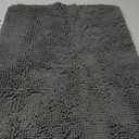 OLANLY Bathroom Rugs 70x24, Extra Soft Absorbent Chenille Bath Rugs, Rubber Backing Quick Dry, Machine Washable Bath Mats for Bathroom Floor, Tub and Shower, Home Decor Accessories, Grey