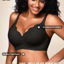 Wireless Jelly Bras for Women No Underwire with Support - S-2XL Seamless Bralettes Everyday Comfort Tshirt Padded Bra (L)