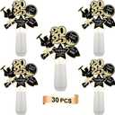 COCHIE Class of 2025 Graduation Party Decorations, Table Centerpieces Sticks for Grad Parties Supplies, Shiny Table Topper Decor for Kindergarten Preschool High School College (Glitter Black and Gold)