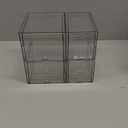 Prsildan Acrylic Drawer Makeup Organizer with 6 Drawers (Not for Baby Bottle), Set of 2 Office Desk Organizers Accessories, Clear Stackable Storage Drawers for Vanity, Craft (Largest Drawer 4" Tall)